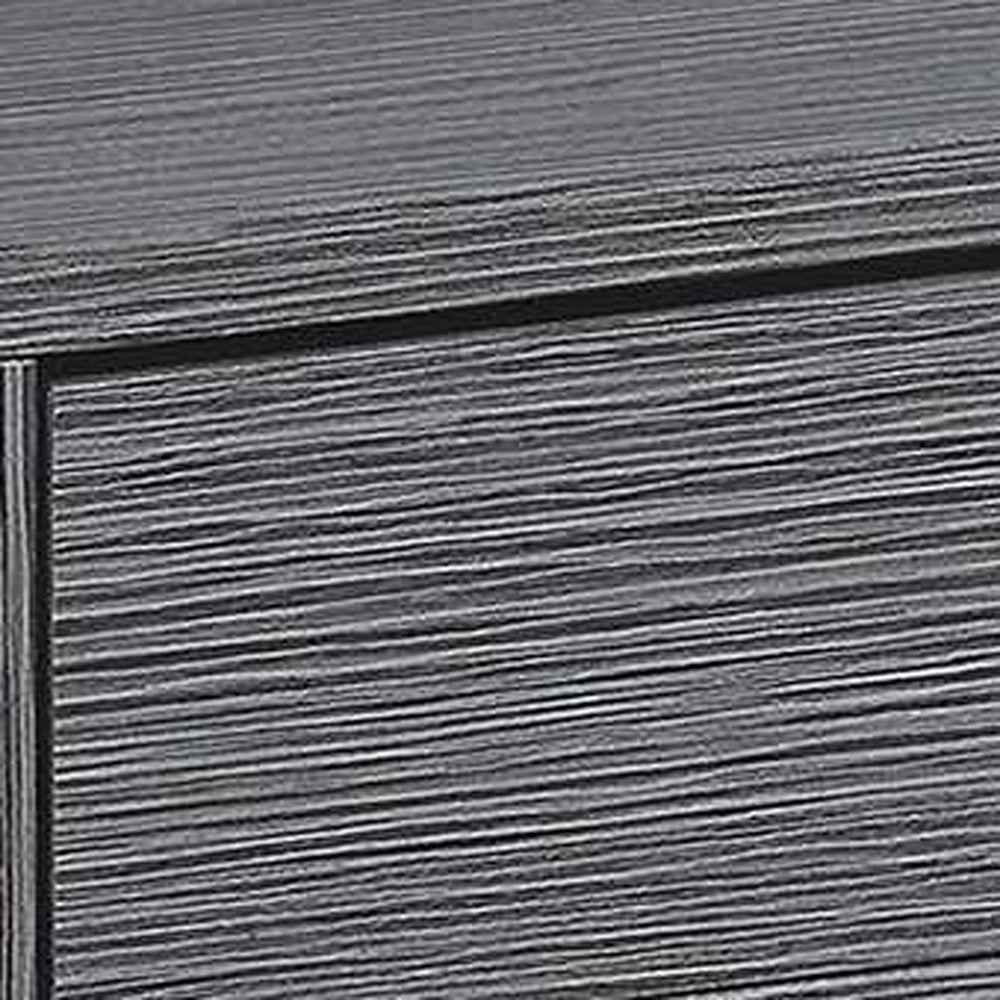 24" Silver And Gray Wood And Metal End Table With Drawer And Shelf - Soul threadssoulthreads25