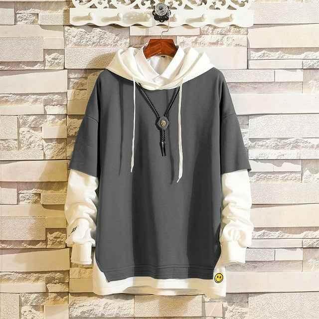 5XL Hoodies Sweatshirts Men Fake 2PAC Cotton Hooded Japanese Style Sweatshirt Mens Hip Hop Brown Causal Hoodiee Xxxtentacion - Soul threadssoulthreads25