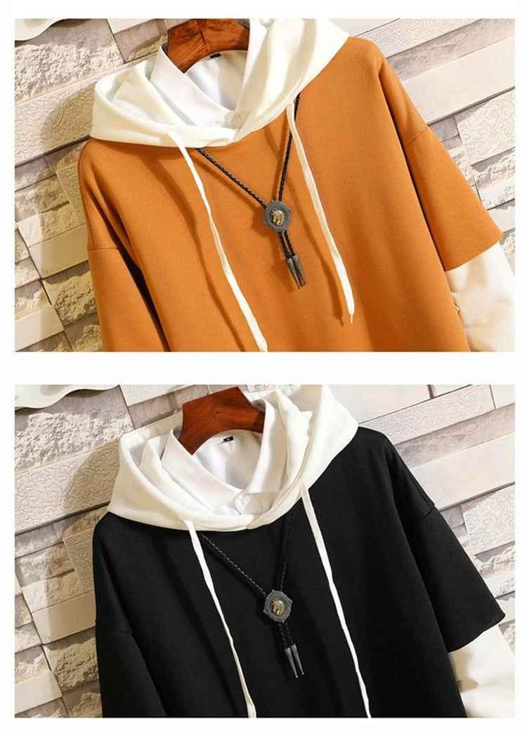 5XL Hoodies Sweatshirts Men Fake 2PAC Cotton Hooded Japanese Style Sweatshirt Mens Hip Hop Brown Causal Hoodiee Xxxtentacion - Soul threadssoulthreads25