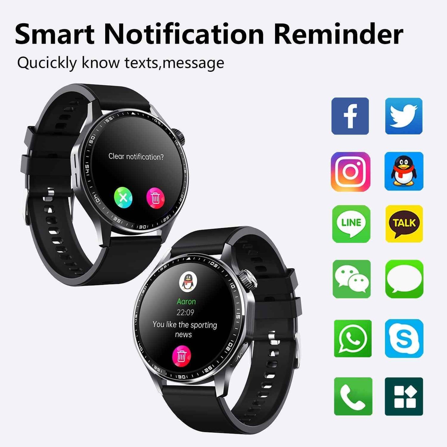 Advanced Health and Fitness Smartwatch with Tools to Manage Stress and Sleep, ECG App, SpO2, 24/7 Heart Rate - Soul threadssoulthreads25
