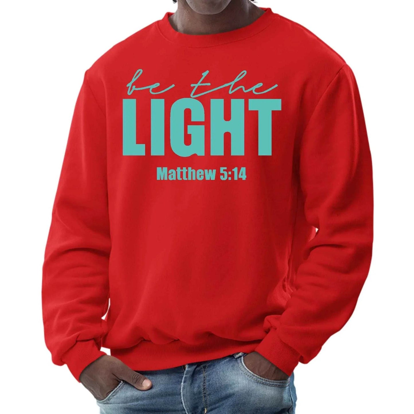 Mens Graphic Sweatshirt - be the Light Print - Soul threadssoulthreads25