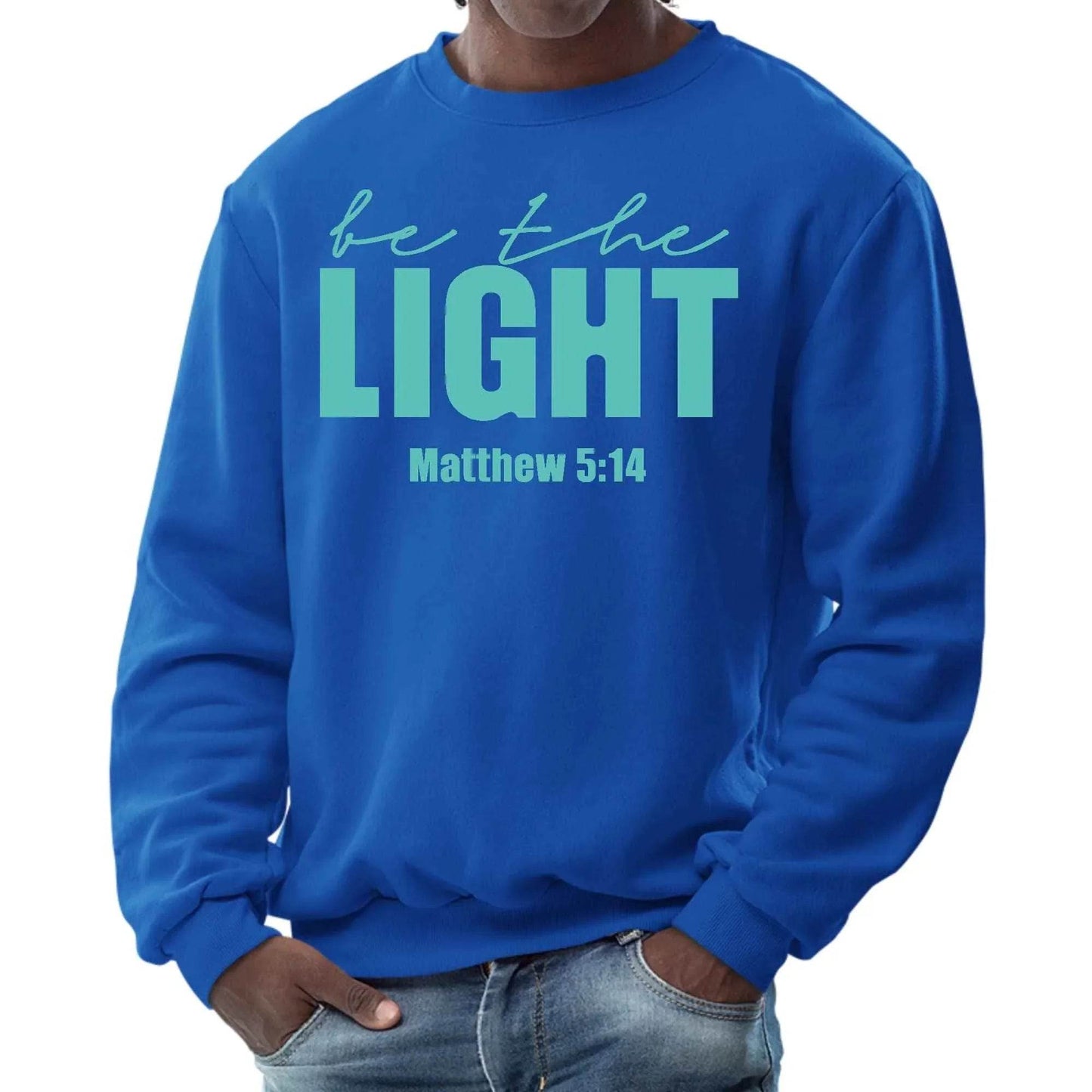 Mens Graphic Sweatshirt - be the Light Print - Soul threadssoulthreads25