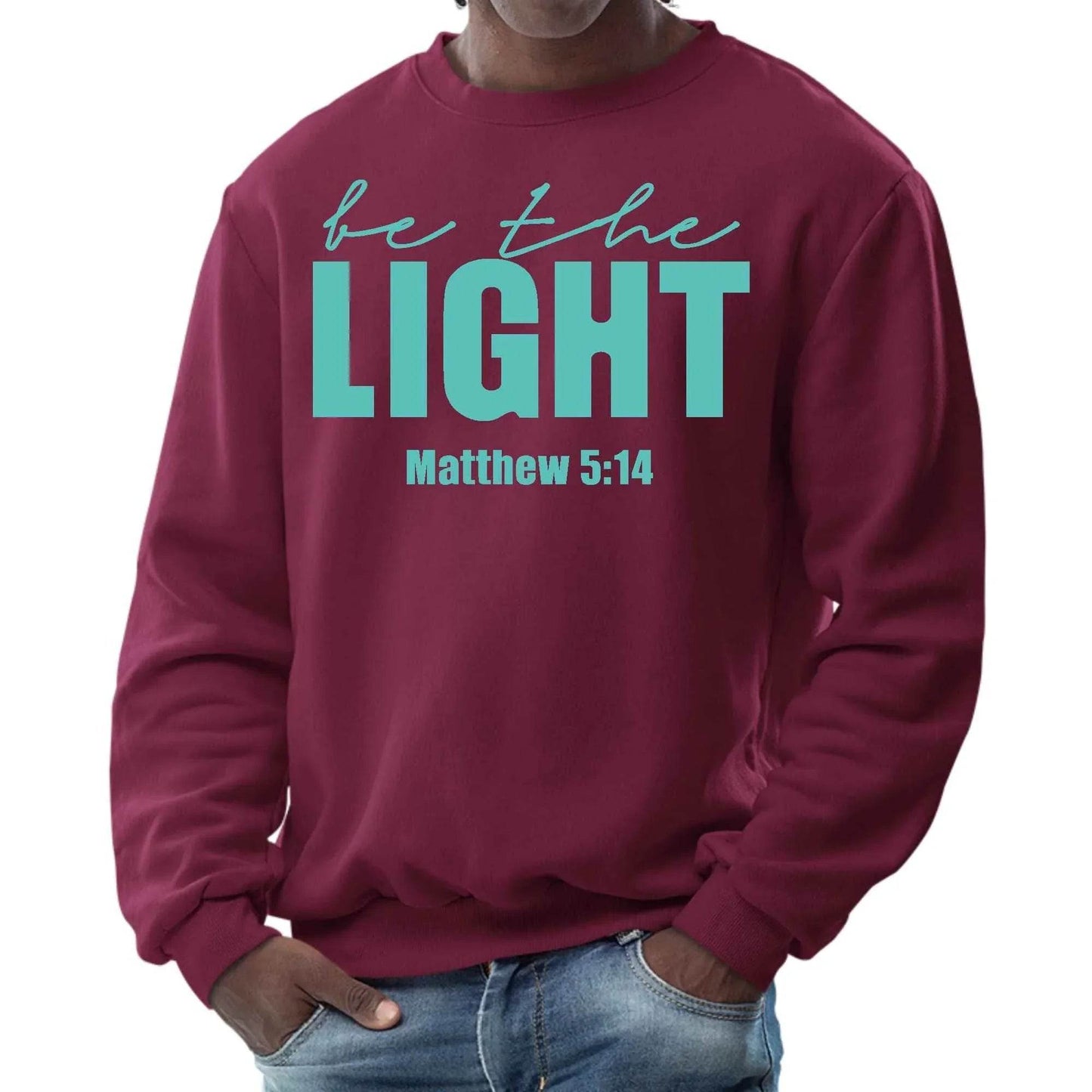 Mens Graphic Sweatshirt - be the Light Print - Soul threadssoulthreads25