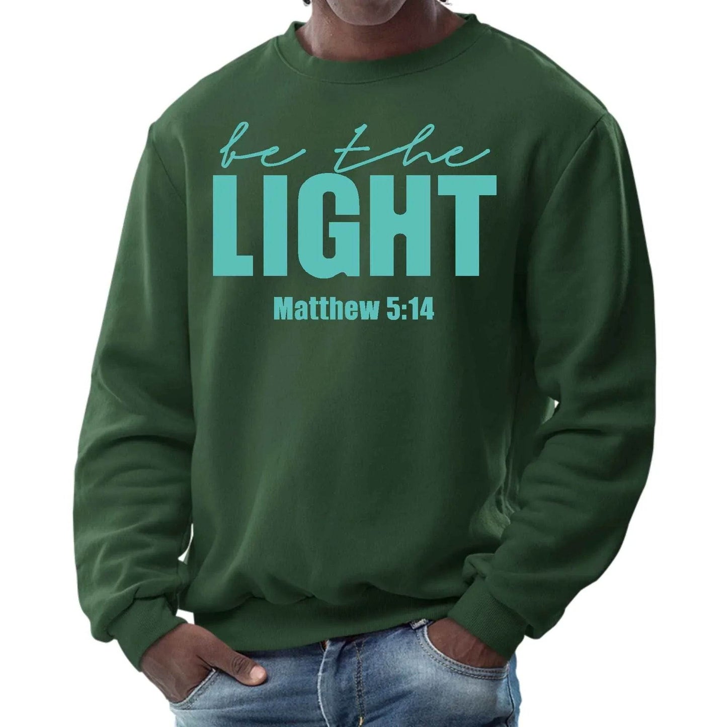 Mens Graphic Sweatshirt - be the Light Print - Soul threadssoulthreads25
