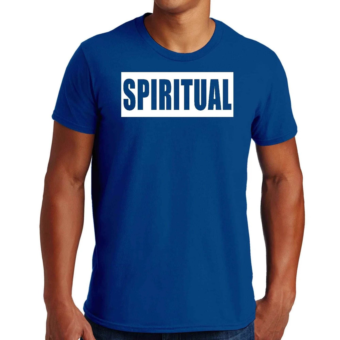 Mens Graphic T-shirt Spiritual White Colorblock Illustration - Soul threadssoulthreads25