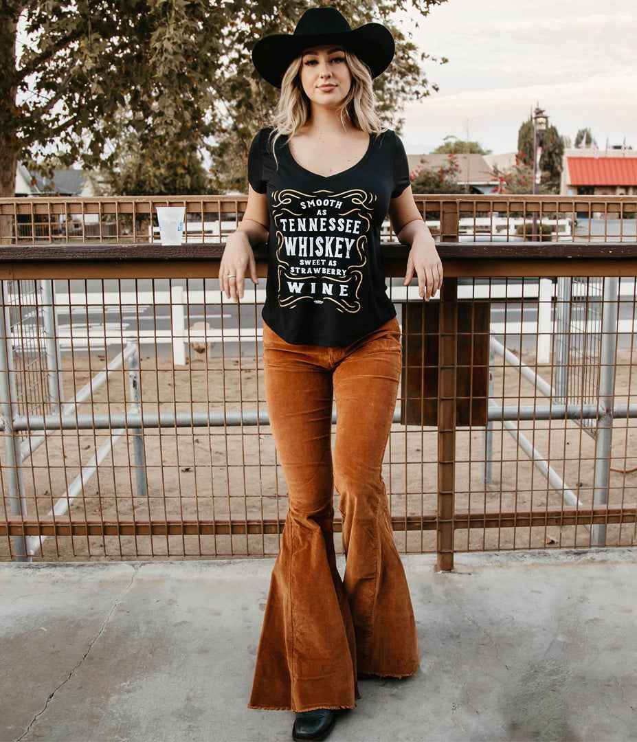 SMOOTH AS TENNESSEE WHISKEY SHORT SLEEVE V NECK - Soul threadssoulthreads25