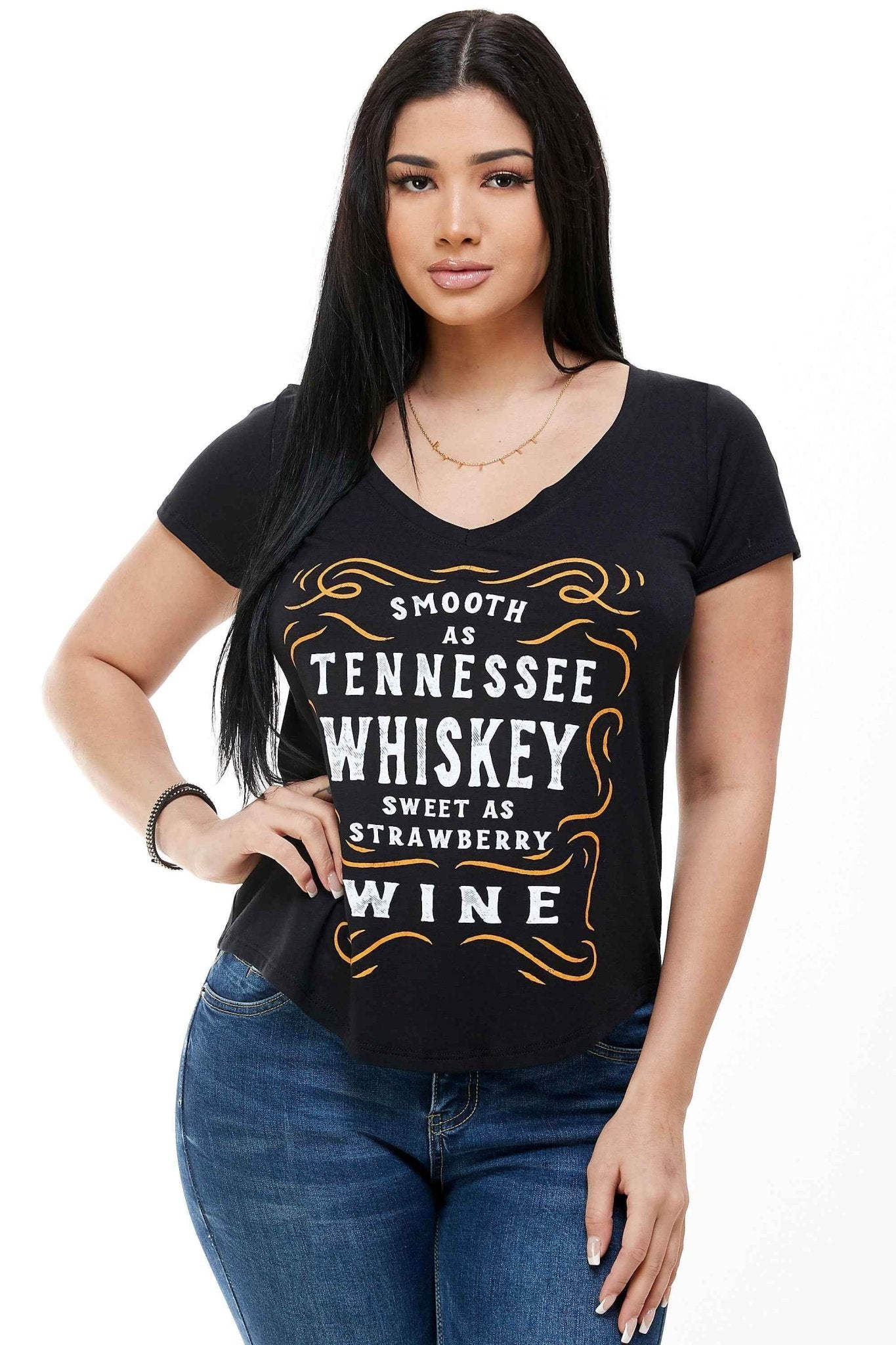 SMOOTH AS TENNESSEE WHISKEY SHORT SLEEVE V NECK - Soul threadssoulthreads25