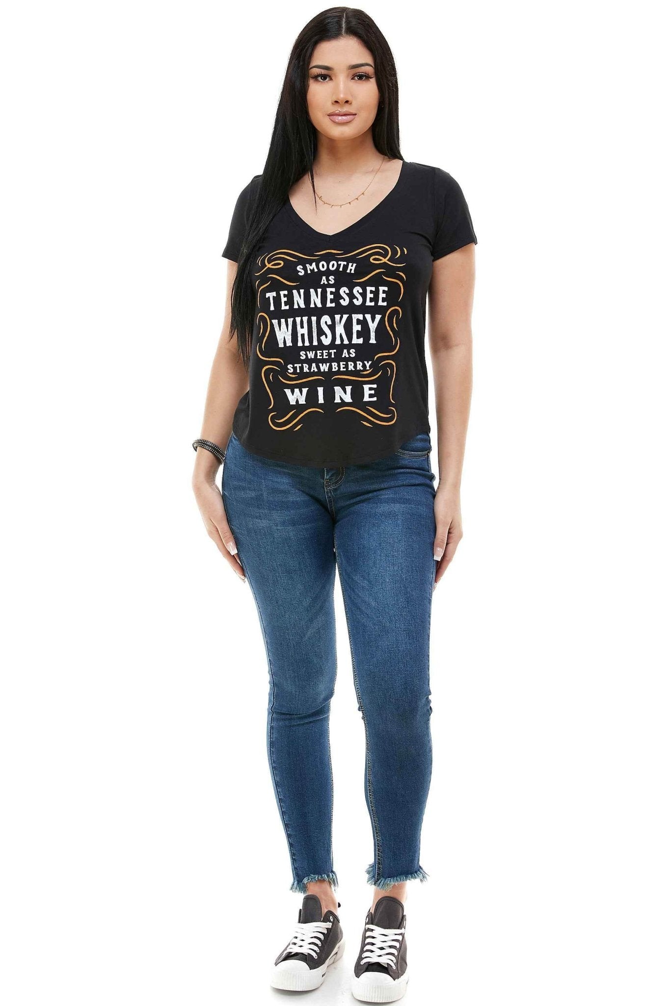 SMOOTH AS TENNESSEE WHISKEY SHORT SLEEVE V NECK - Soul threadssoulthreads25