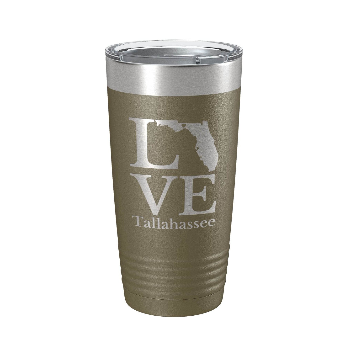 Tallahassee FL Love Tumbler Travel Mug Insulated Laser Engraved Coffee Cup Florida Gift 20 oz - Soul threadssoulthreads25