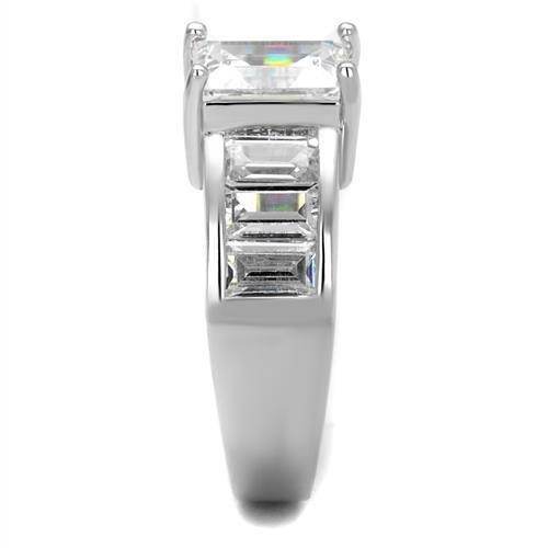 3W1086 - Rhodium Brass Ring with AAA Grade CZ in Clear - Soul threadssoulthreads25