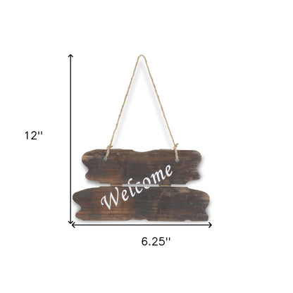 6" X 12" Brown Welcome Wood Wall Decor - Soul threadssoulthreads25