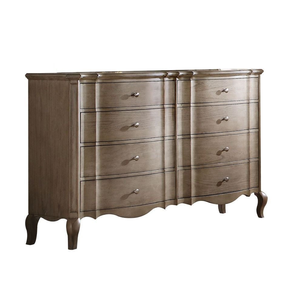 64" Taupe Solid and Manufactured Wood Eight Drawer Double Dresser - Soul threadssoulthreads25