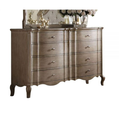 64" Taupe Solid and Manufactured Wood Eight Drawer Double Dresser - Soul threadssoulthreads25