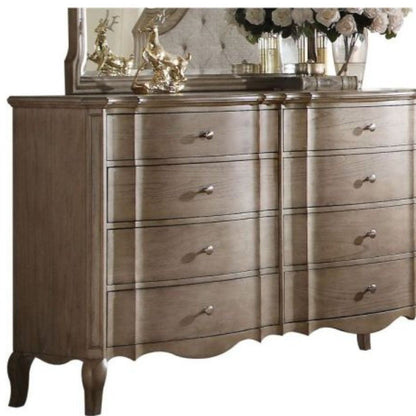 64" Taupe Solid and Manufactured Wood Eight Drawer Double Dresser - Soul threadssoulthreads25