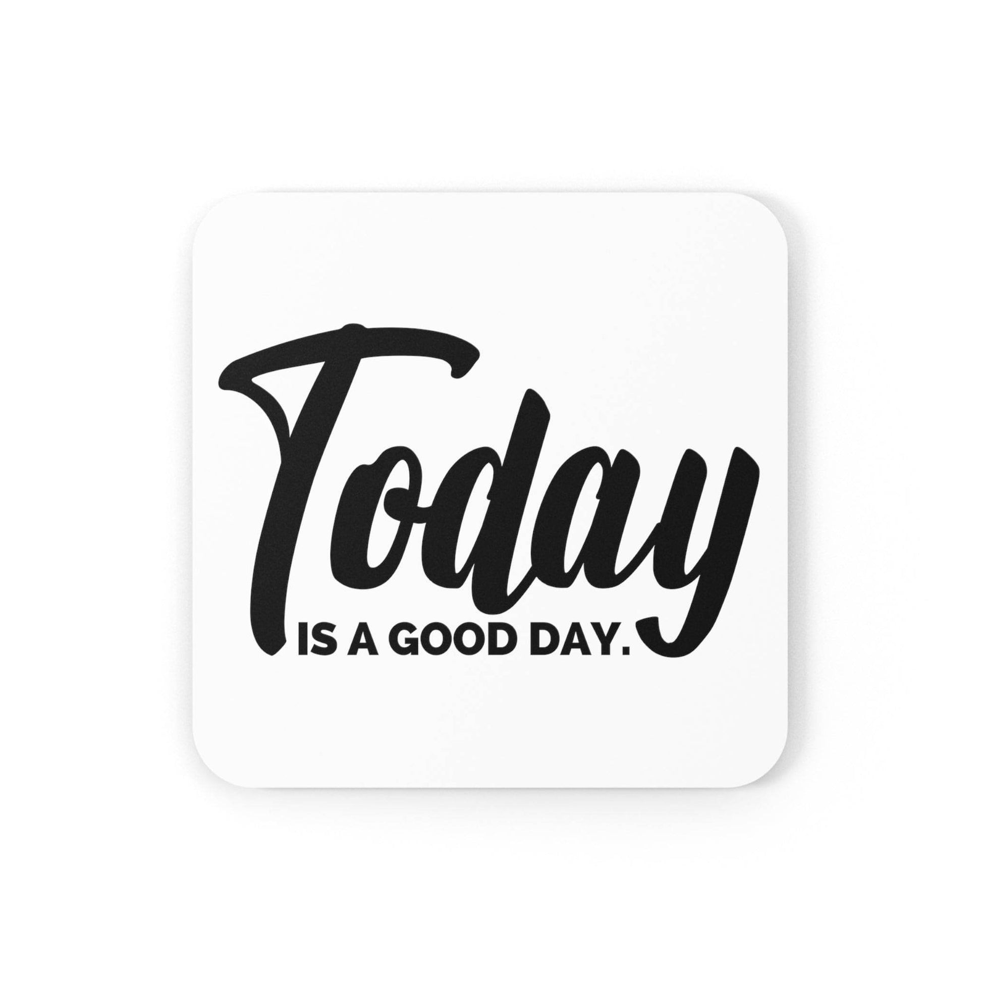 Coaster Set of 4 for Drinks Today is a Good Day Black Illustration - Soul threadssoulthreads25