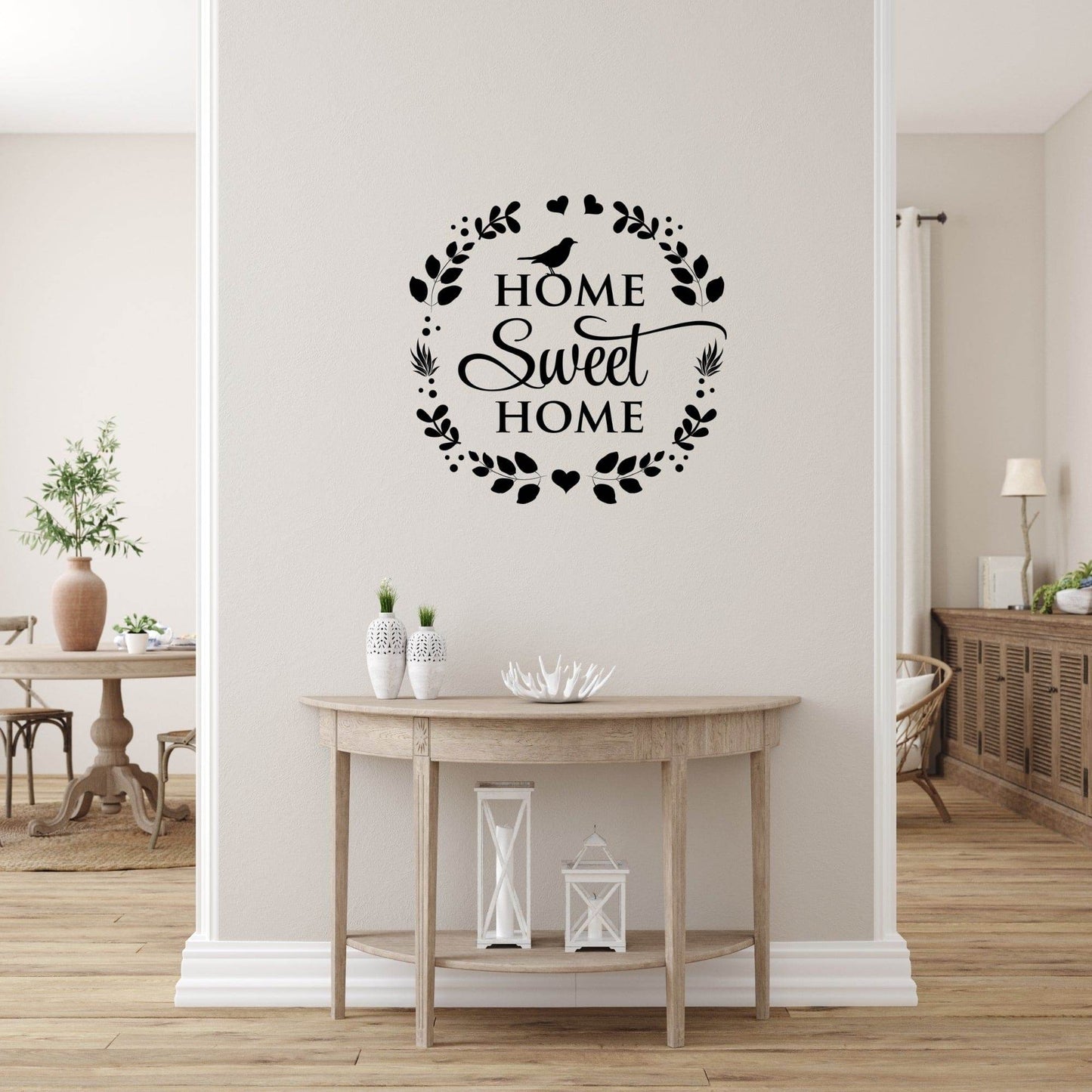 Decor - Home Sweet Home Removable Vinyl Wall Decal - Easy Peel and Stick Wall Art - Soul threadssoulthreads25