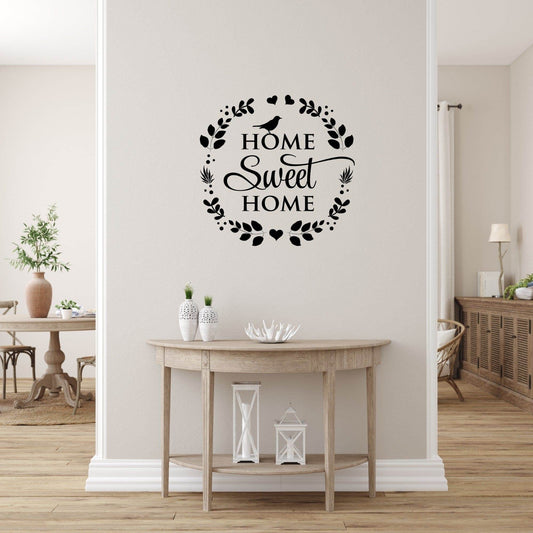 Decor - Home Sweet Home Removable Vinyl Wall Decal - Easy Peel and Stick Wall Art - Soul threadssoulthreads25