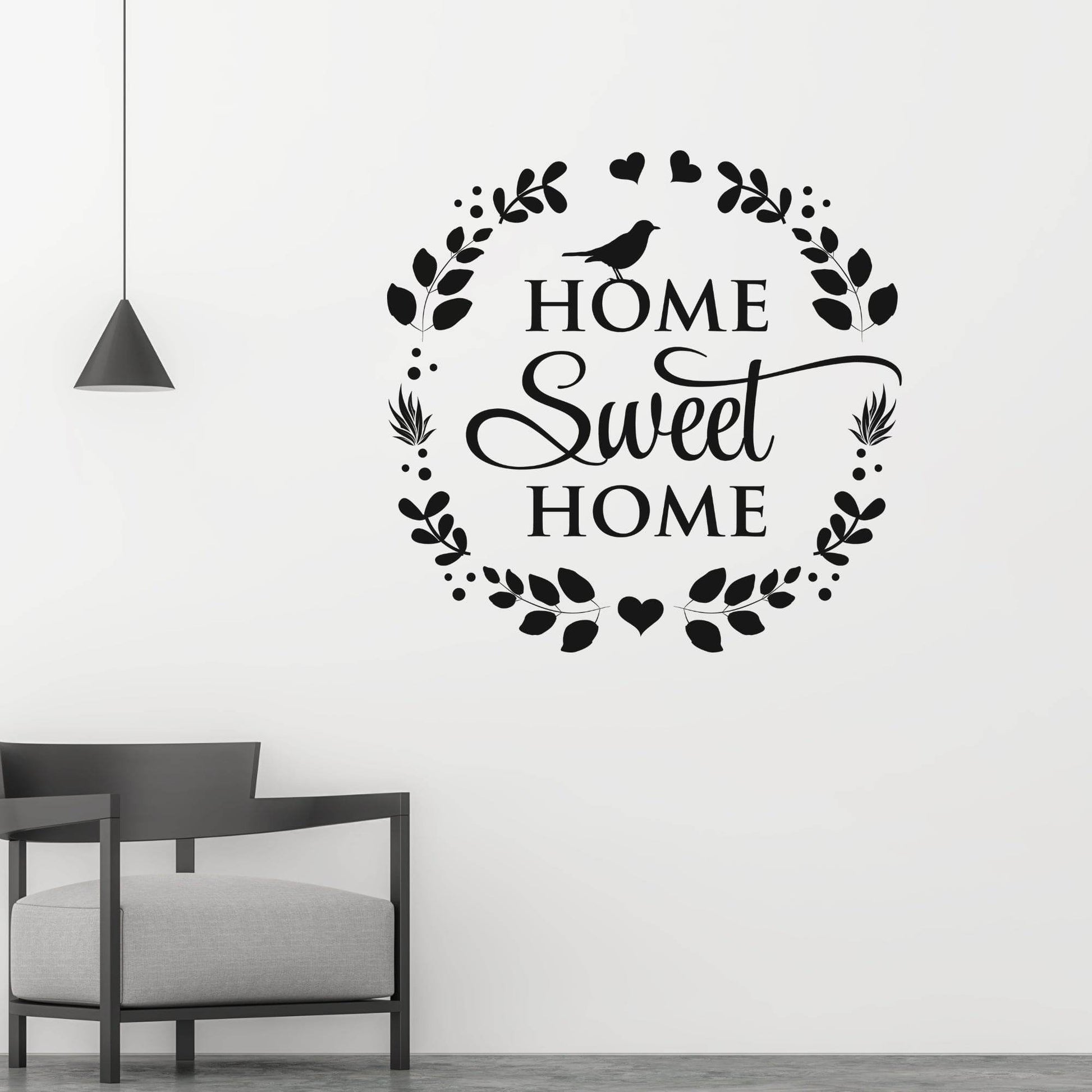 Decor - Home Sweet Home Removable Vinyl Wall Decal - Easy Peel and Stick Wall Art - Soul threadssoulthreads25