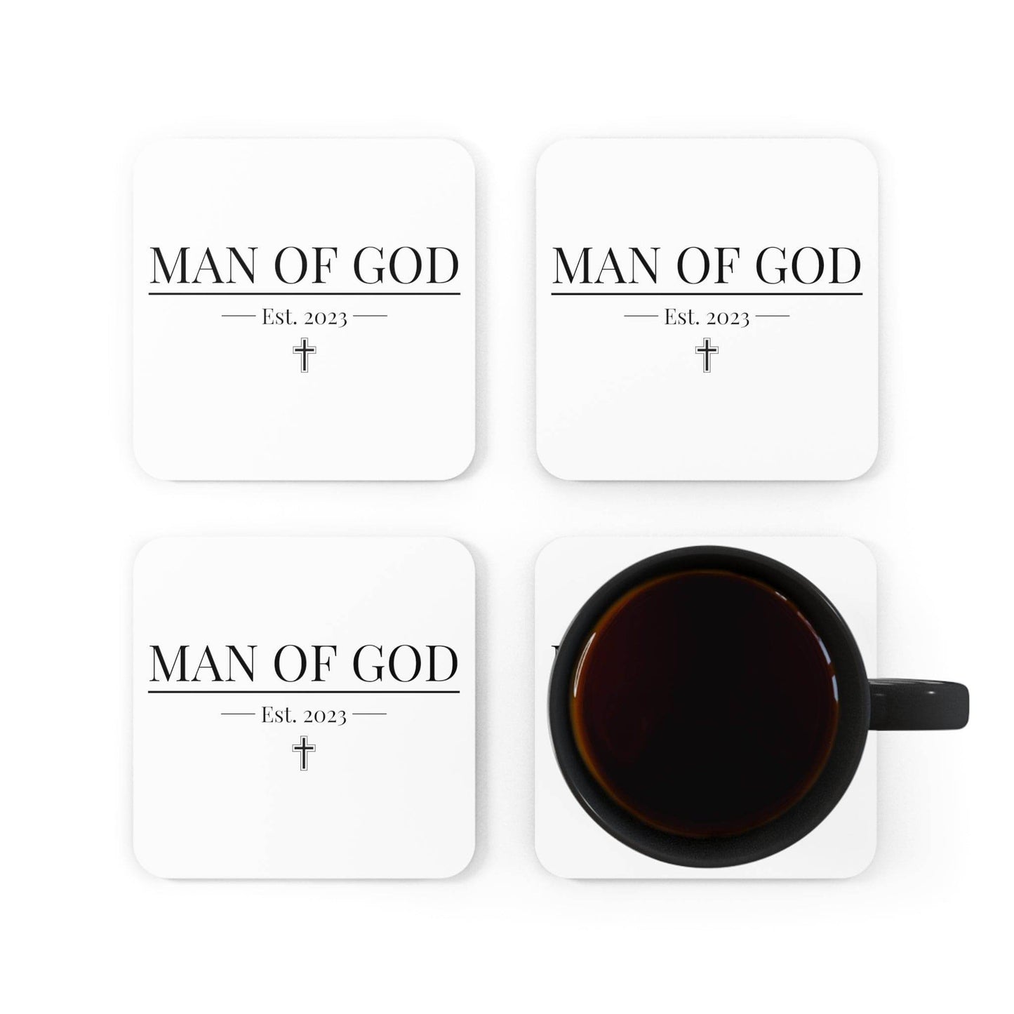 Decorative Coaster Set 4 - piece - Say it Soul - Man of God - Soul threadssoulthreads25