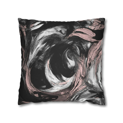 Decorative Throw Pillow Cover - Black Pink White Abstract Pattern - Soul threadssoulthreads25