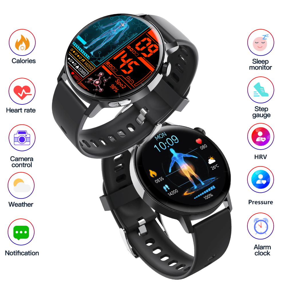 ECG monitor Smart Watch Non Invasive Blood Glucose Smart Watch with Blood Component Analysis - Soul threadssoulthreads25