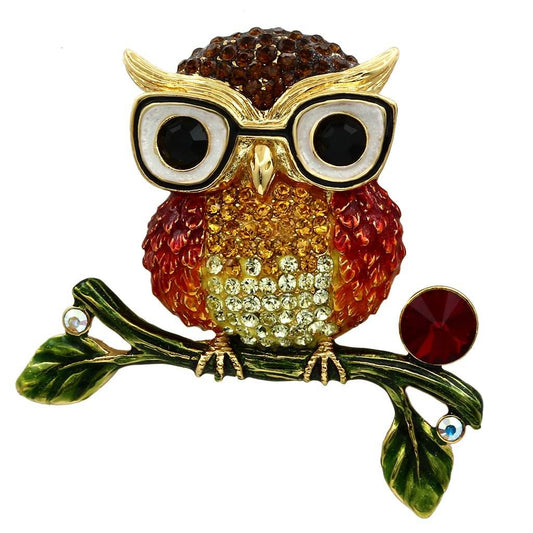 LO2408 - Gold White Metal Brooches with Top Grade Crystal in Multi Color - Soul threadssoulthreads25