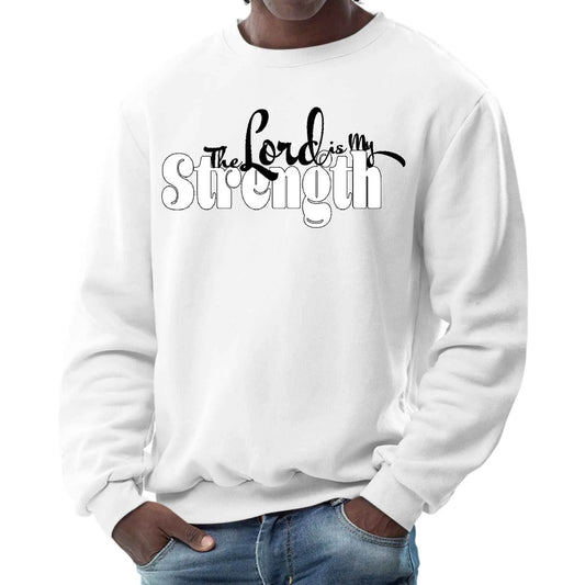 Mens Graphic Sweatshirt - the Lord is my Strength Print - Soul threadssoulthreads25