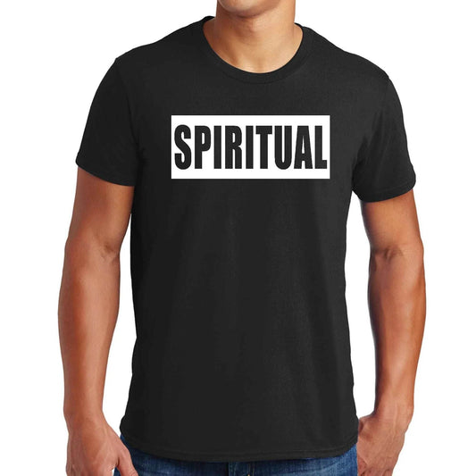 Mens Graphic T-shirt Spiritual White Colorblock Illustration - Soul threadssoulthreads25