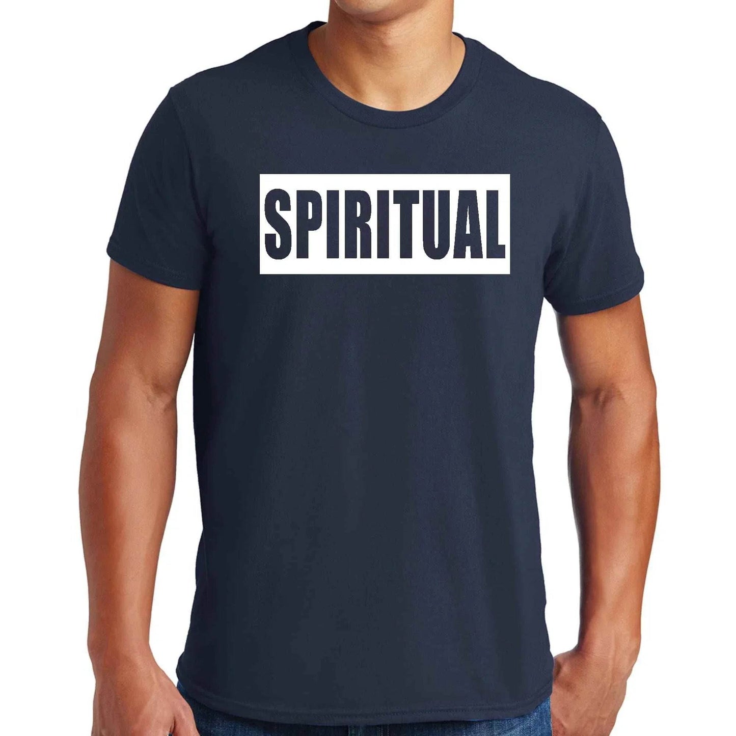 Mens Graphic T-shirt Spiritual White Colorblock Illustration - Soul threadssoulthreads25