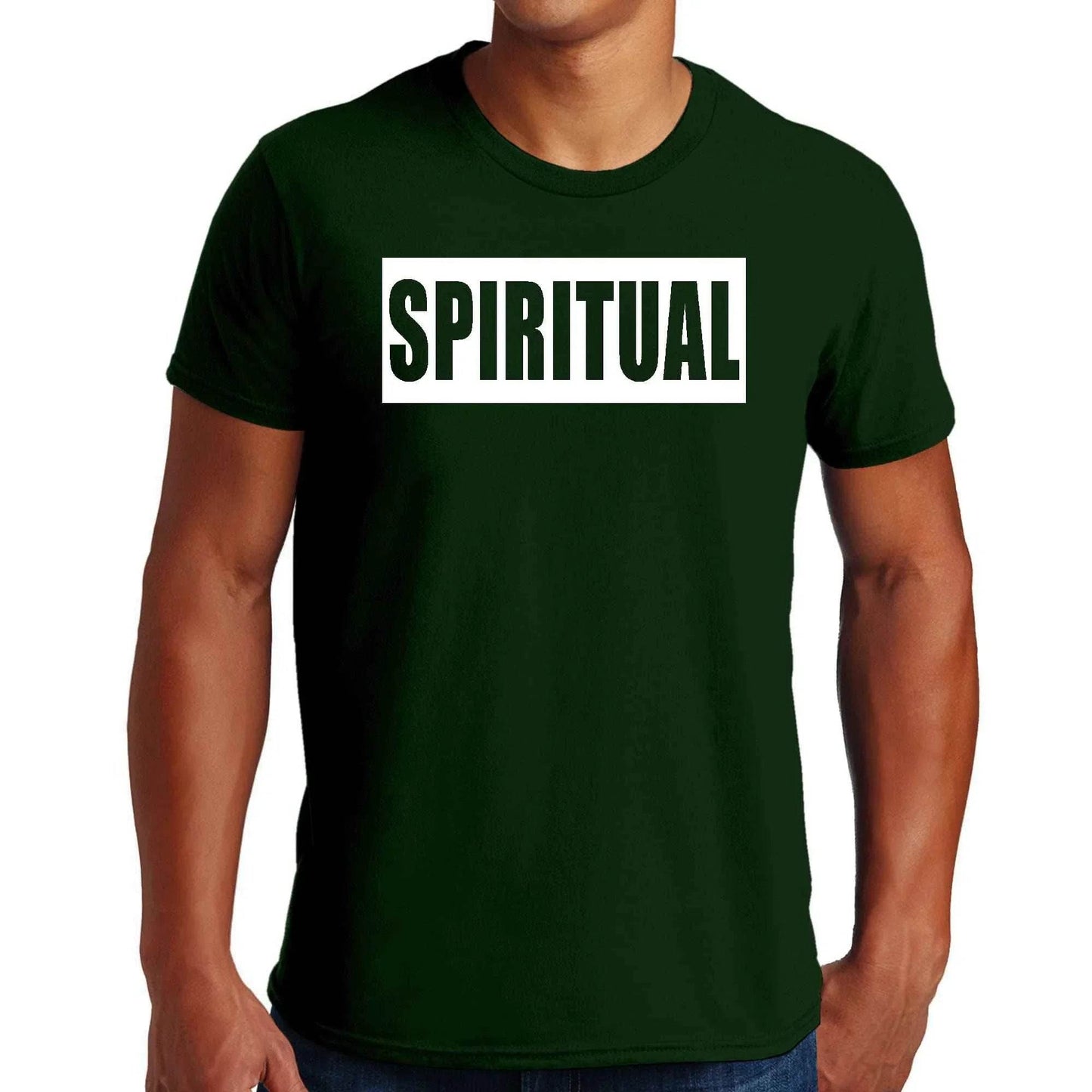 Mens Graphic T-shirt Spiritual White Colorblock Illustration - Soul threadssoulthreads25