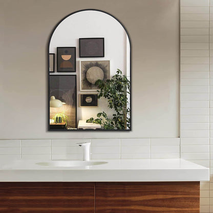 Metal Frame Arched Full Length Wall Mirror for Bathroom - Soul threadssoulthreads25