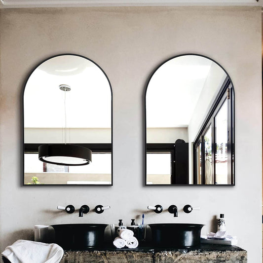 Metal Frame Arched Full Length Wall Mirror for Bathroom - Soul threadssoulthreads25