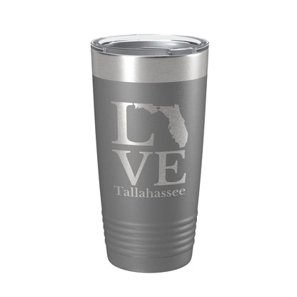 Tallahassee FL Love Tumbler Travel Mug Insulated Laser Engraved Coffee Cup Florida Gift 20 oz - Soul threadssoulthreads25