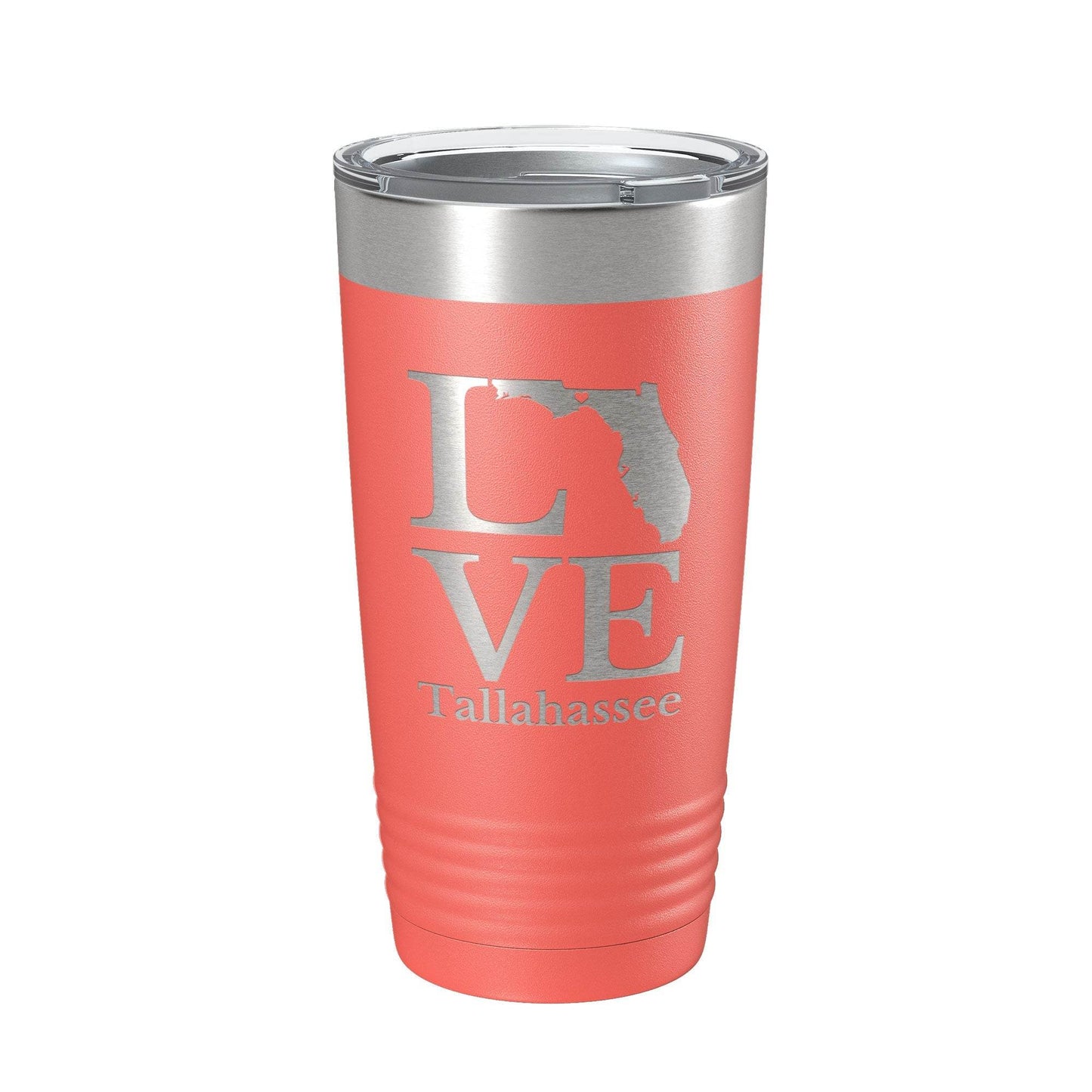 Tallahassee FL Love Tumbler Travel Mug Insulated Laser Engraved Coffee Cup Florida Gift 20 oz - Soul threadssoulthreads25