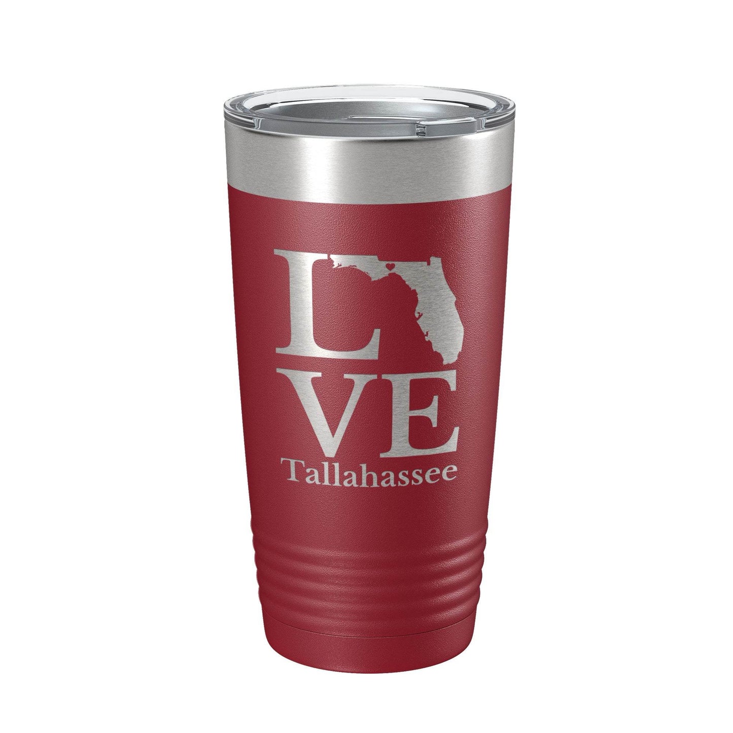 Tallahassee FL Love Tumbler Travel Mug Insulated Laser Engraved Coffee Cup Florida Gift 20 oz - Soul threadssoulthreads25