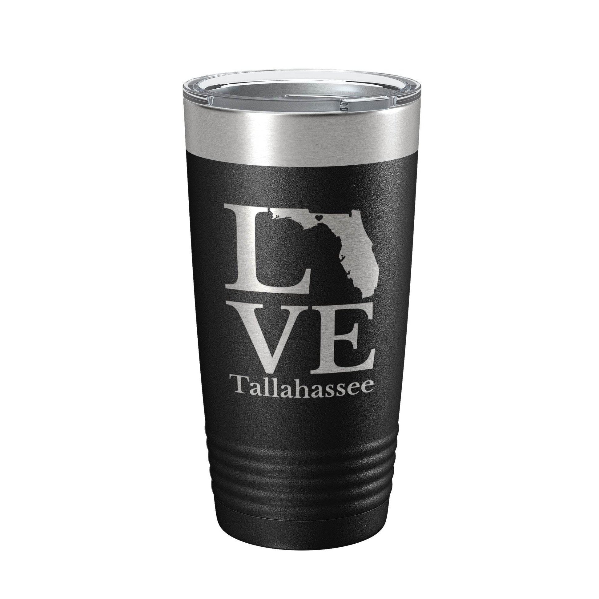Tallahassee FL Love Tumbler Travel Mug Insulated Laser Engraved Coffee Cup Florida Gift 20 oz - Soul threadssoulthreads25