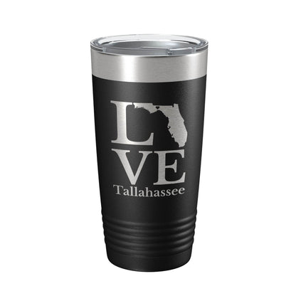 Tallahassee FL Love Tumbler Travel Mug Insulated Laser Engraved Coffee Cup Florida Gift 20 oz - Soul threadssoulthreads25