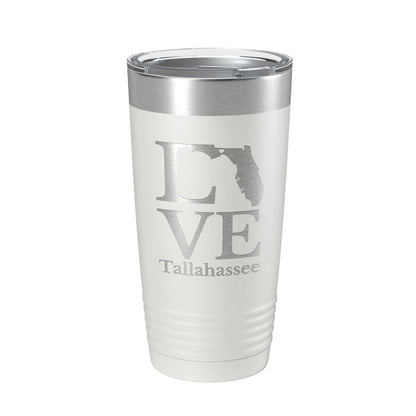 Tallahassee FL Love Tumbler Travel Mug Insulated Laser Engraved Coffee Cup Florida Gift 20 oz - Soul threadssoulthreads25