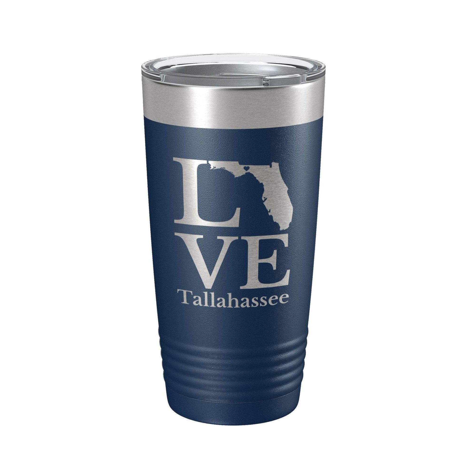 Tallahassee FL Love Tumbler Travel Mug Insulated Laser Engraved Coffee Cup Florida Gift 20 oz - Soul threadssoulthreads25
