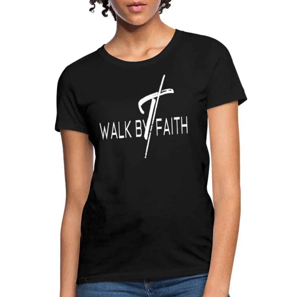 Womens Graphic T-shirt - Walk by Faith Graphic Tee - Soul threadssoulthreads25