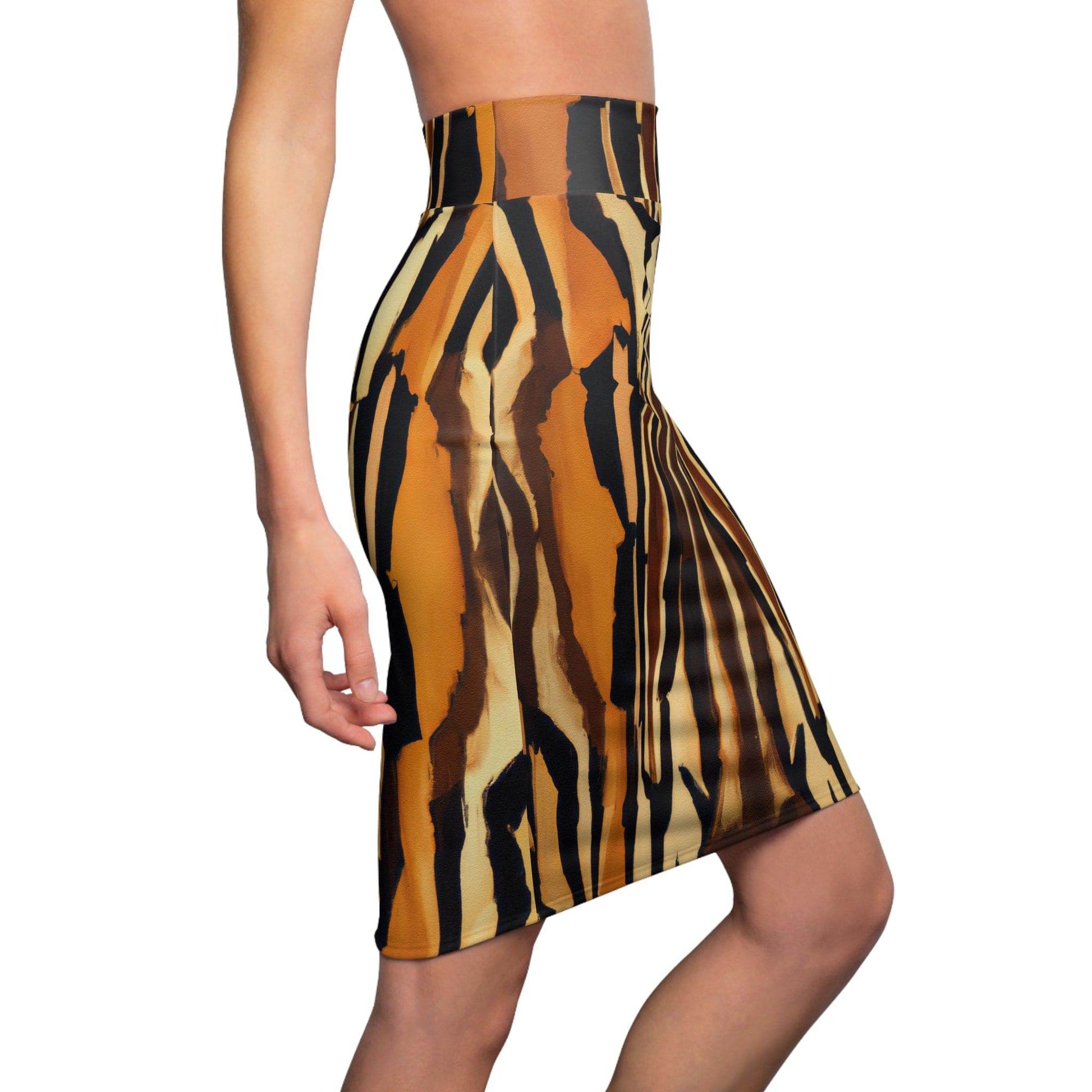 Womens Pencil Skirt - Zorse Geometric Print Pattern - Soul threadssoulthreads25