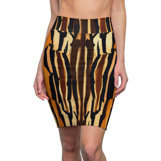 Womens Pencil Skirt - Zorse Geometric Print Pattern - Soul threadssoulthreads25